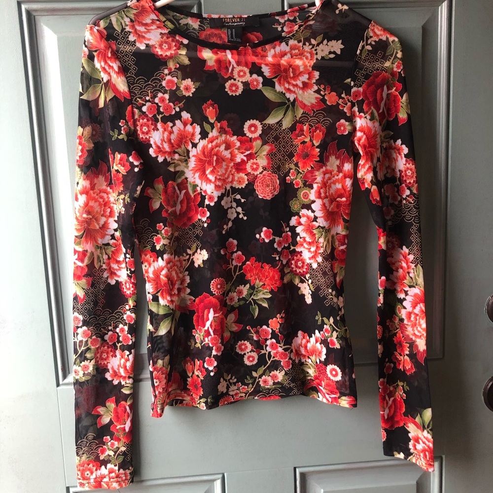 Forever 21 sheer long sleeve